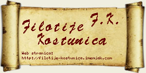 Filotije Koštunica vizit kartica